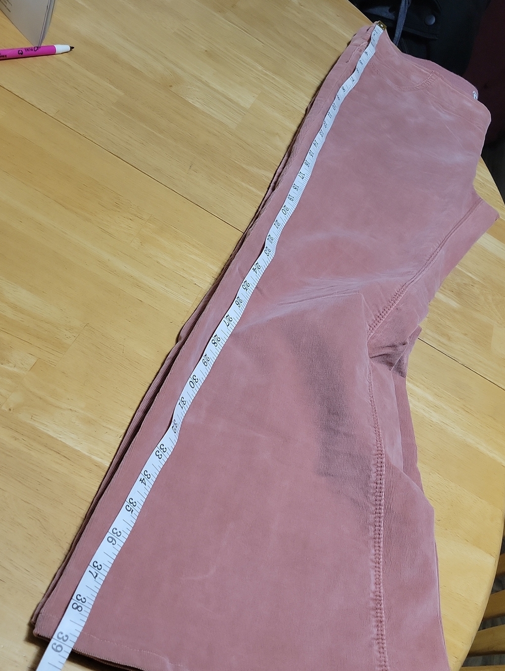 Dusty Pink Free People Stretch Flared Cords - Picture 10 of 13